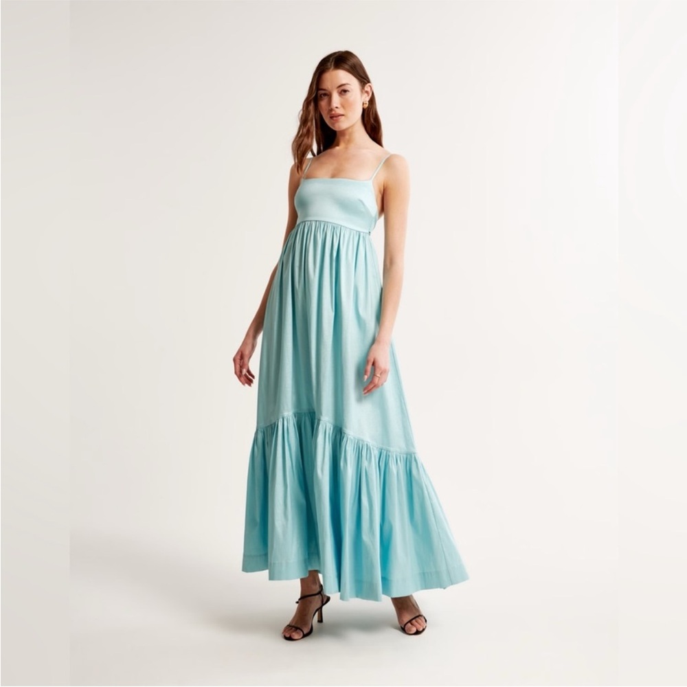 Abercrombie & Fitch Light Blue Maxi Dress